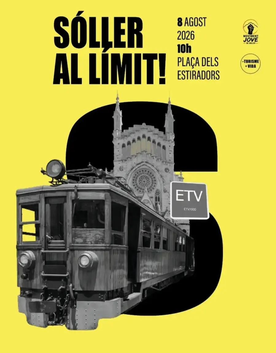 Cartel oficial Sóller al límit para la movilización del 8 de agosto de 2026