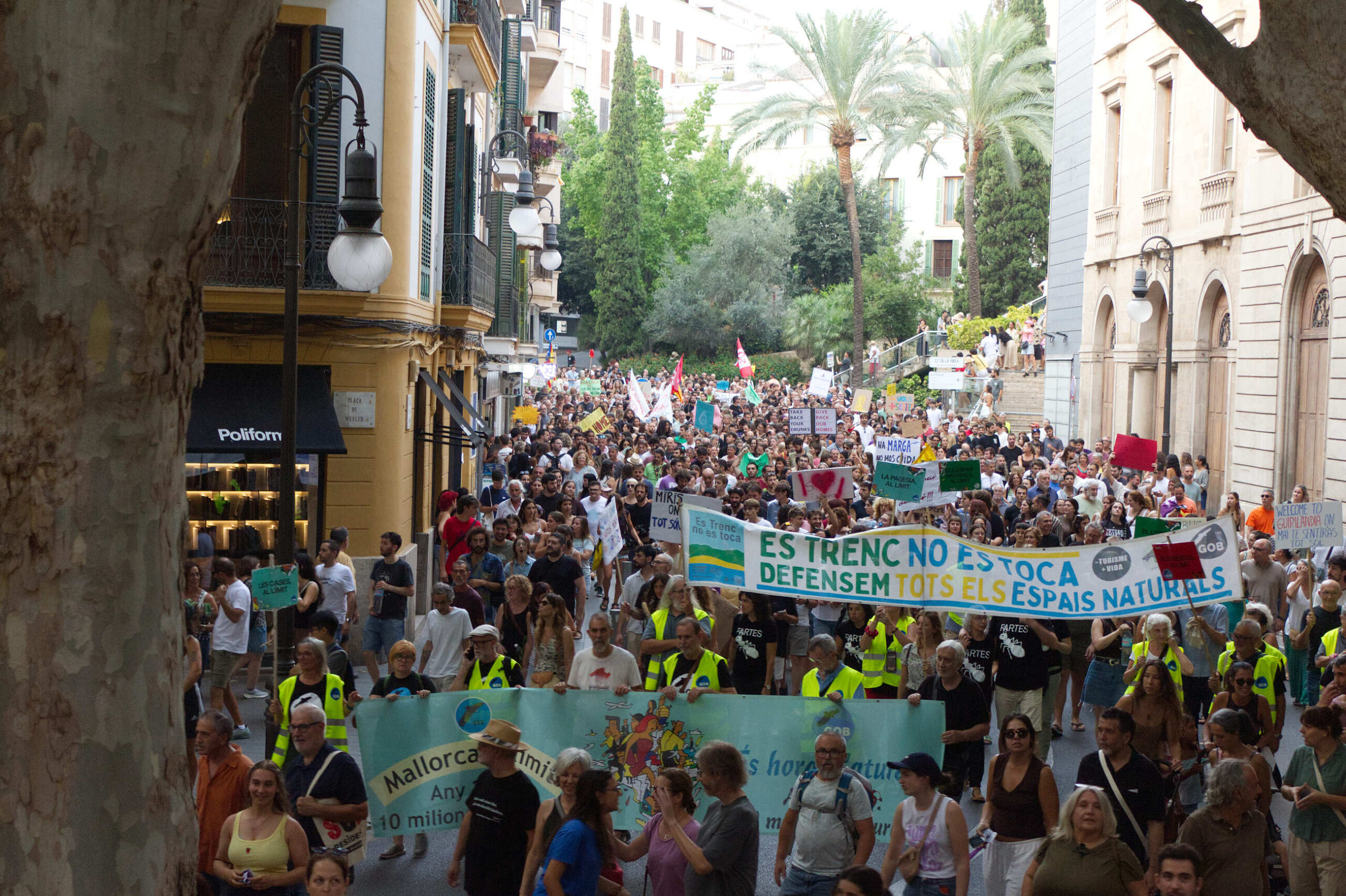 Imagen del artículo original: El GOB celebra l’èxit històric de la manifestació «Mallorca al límit»