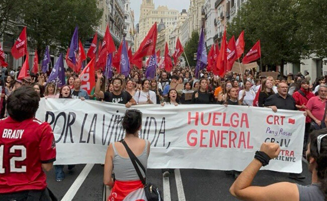 Imagen del artículo original: El PCE llama a preparar la huelga general del 11 de noviembre y sitúa la vivienda y los sa